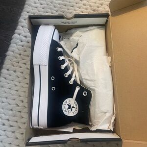 Converse Black Platform High-Top Sneakers